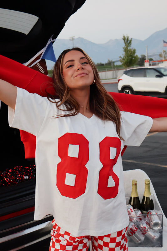 Tight End Tee in Red