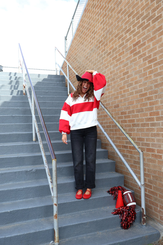 Fourth Quarter Pullover in Red