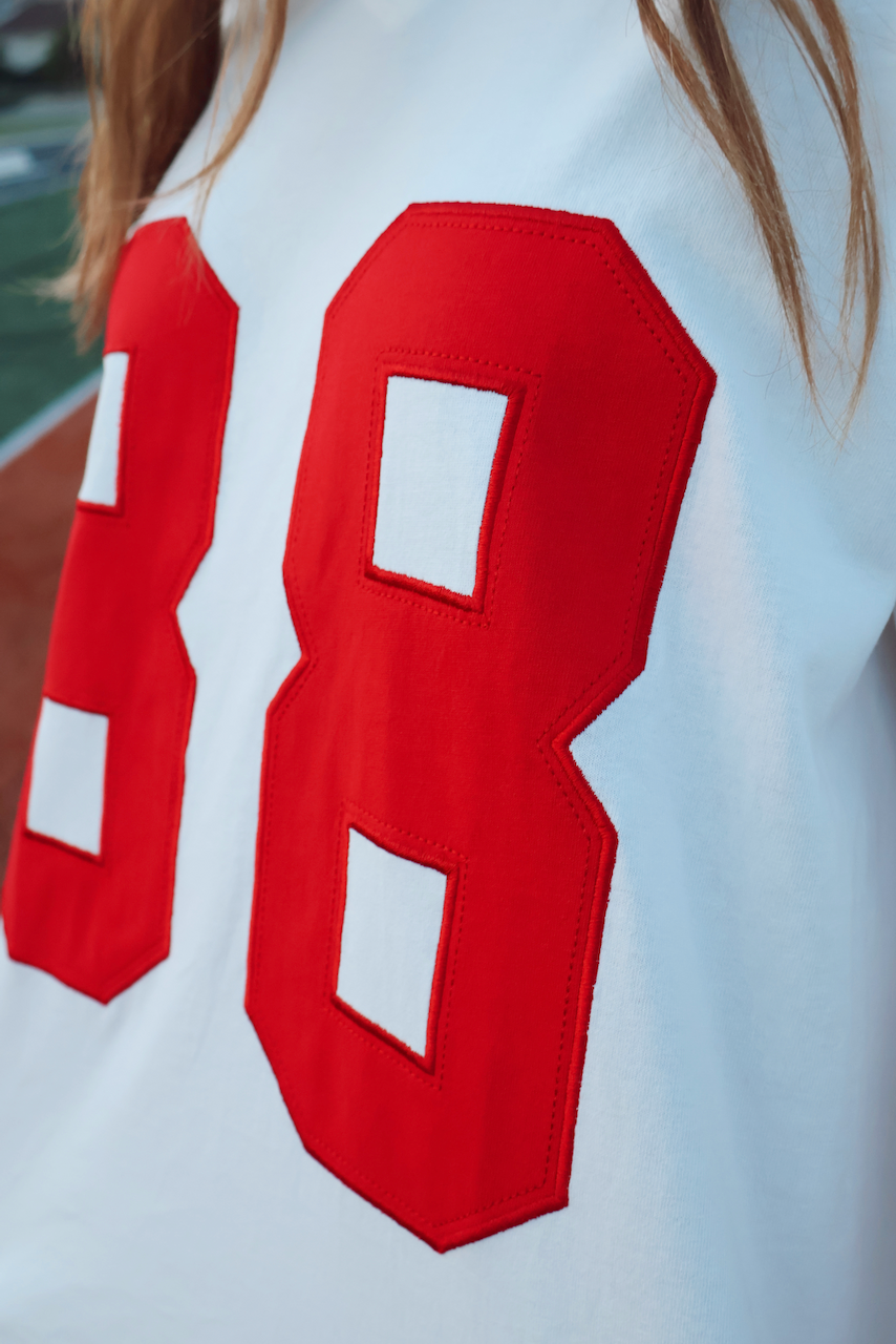 Tight End Tee in Red